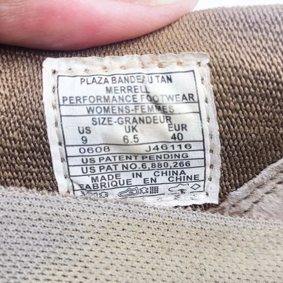 Merrell Plaza Bandeau Tan J46116 Suede Mary Jane Shoes Women's Size 9 - Picture 11 of 11